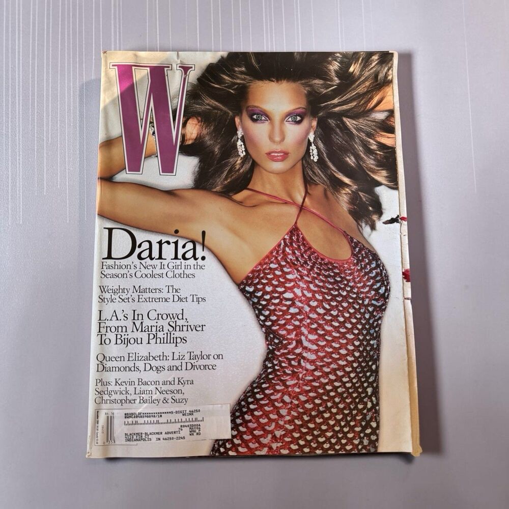 W Magazine December 2004 Daria Werbowy Cover VG